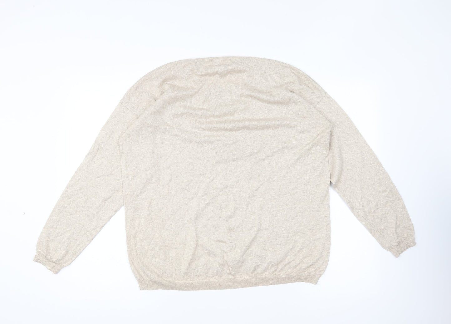 Atmopshere Womens Beige Round Neck Viscose Pullover Jumper Size 18