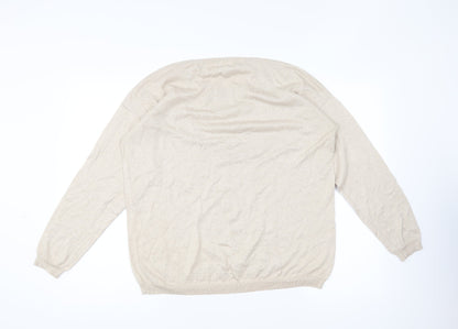Atmopshere Womens Beige Round Neck Viscose Pullover Jumper Size 18