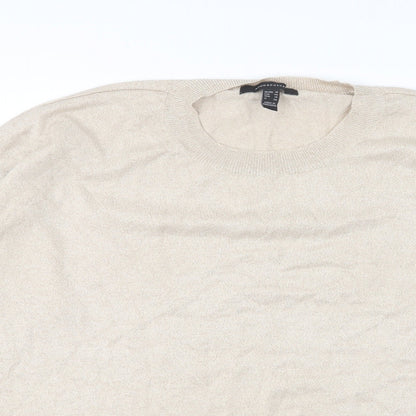 Atmopshere Womens Beige Round Neck Viscose Pullover Jumper Size 18