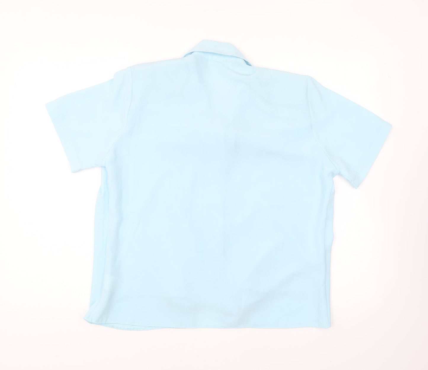 Womens UK Size 12 Tiffany Blue Basic Button-Up
