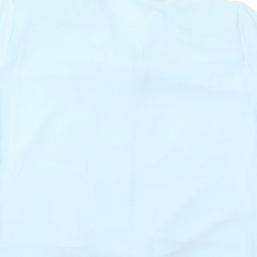 Womens UK Size 12 Tiffany Blue Basic Button-Up