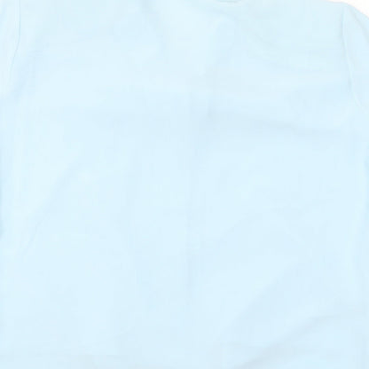 Womens UK Size 12 Tiffany Blue Basic Button-Up