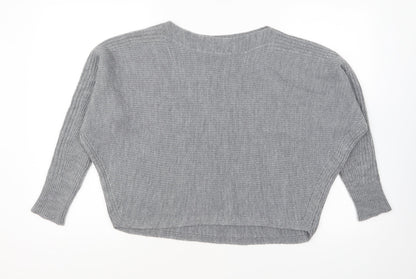 TU Womens Grey Roll Neck Acrylic Pullover Jumper Size 8