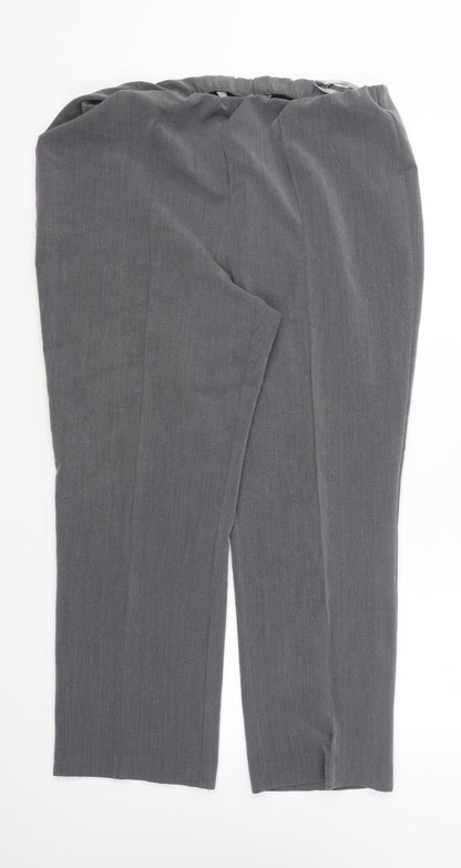 Bonmarché Womens Grey Polyester Trousers Size 14 L25 in Regular