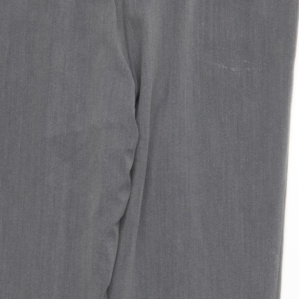 Bonmarché Womens Grey Polyester Trousers Size 14 L25 in Regular