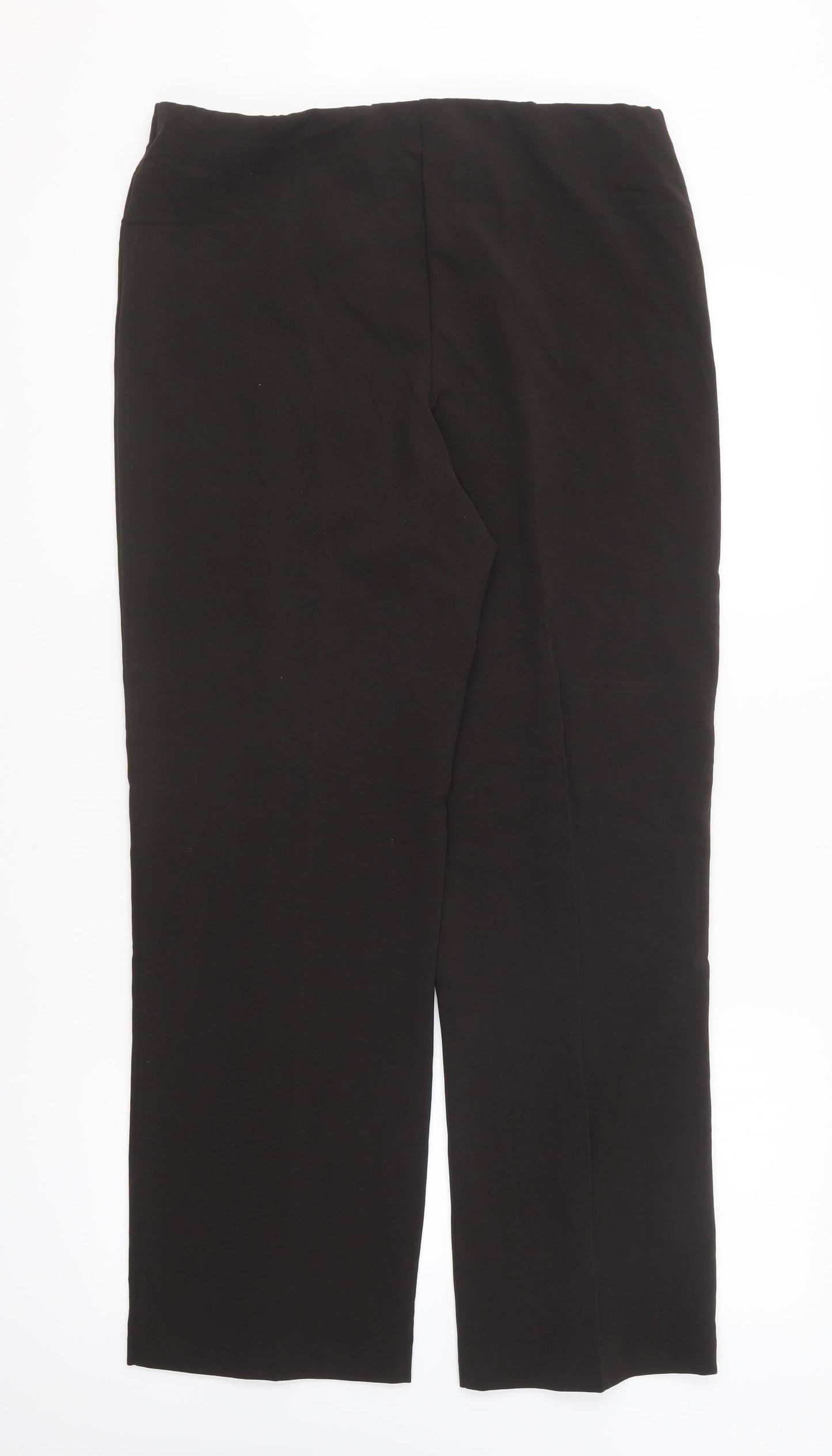 Autonomy Womens Brown Polyester Trousers Size 12 L26 in Regular
