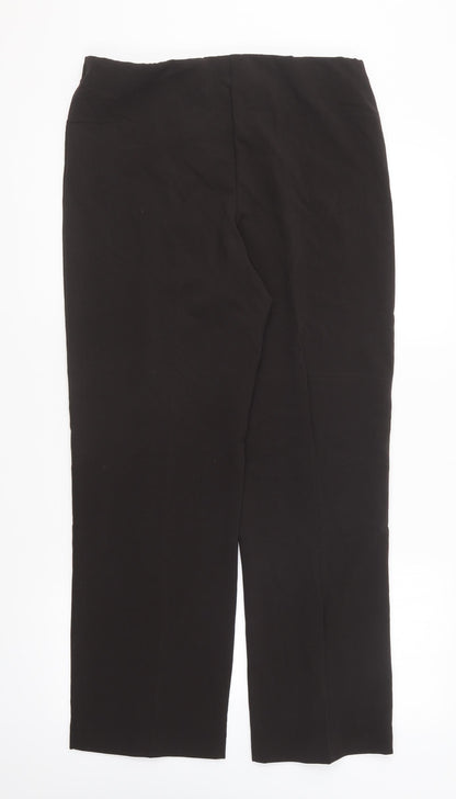 Autonomy Womens Brown Polyester Trousers Size 12 L26 in Regular