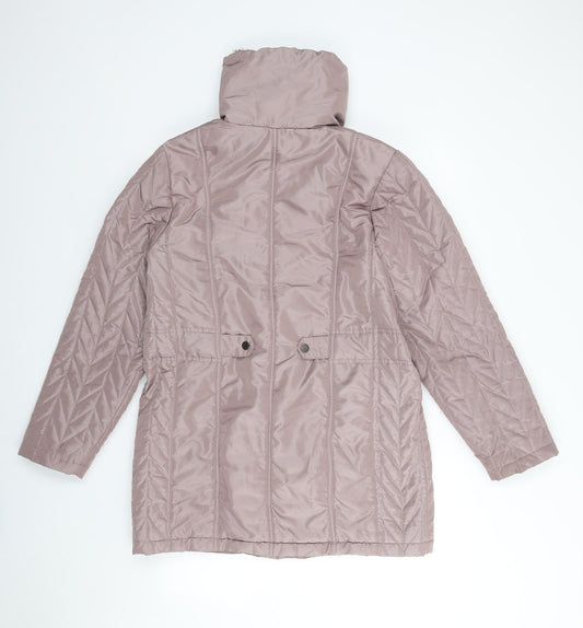 Klass Womens Pink Parka Coat Size S