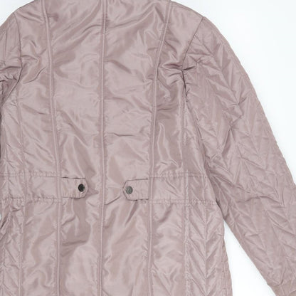 Womens UK Size S Klass Pink Parka Coat