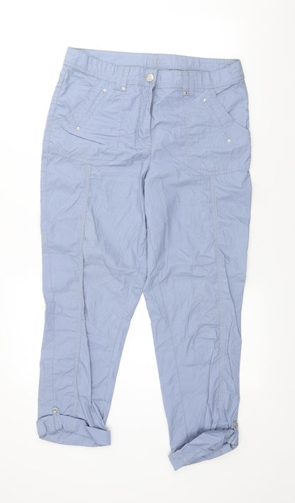 Womens UK Size 8 Canda Regular Fit  Blue Trousers