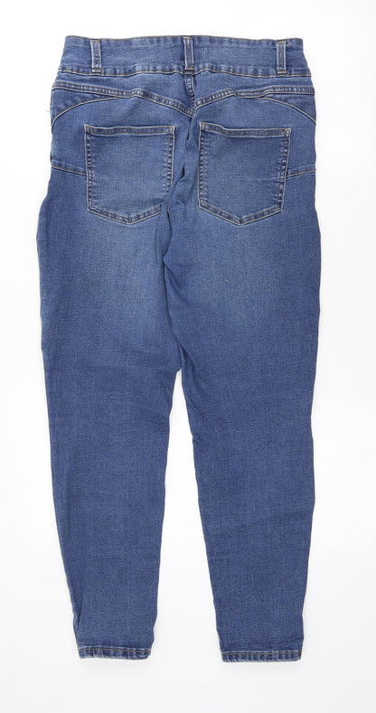 New Look Womens Blue Cotton Skinny Jeans Size L L25 in Regular