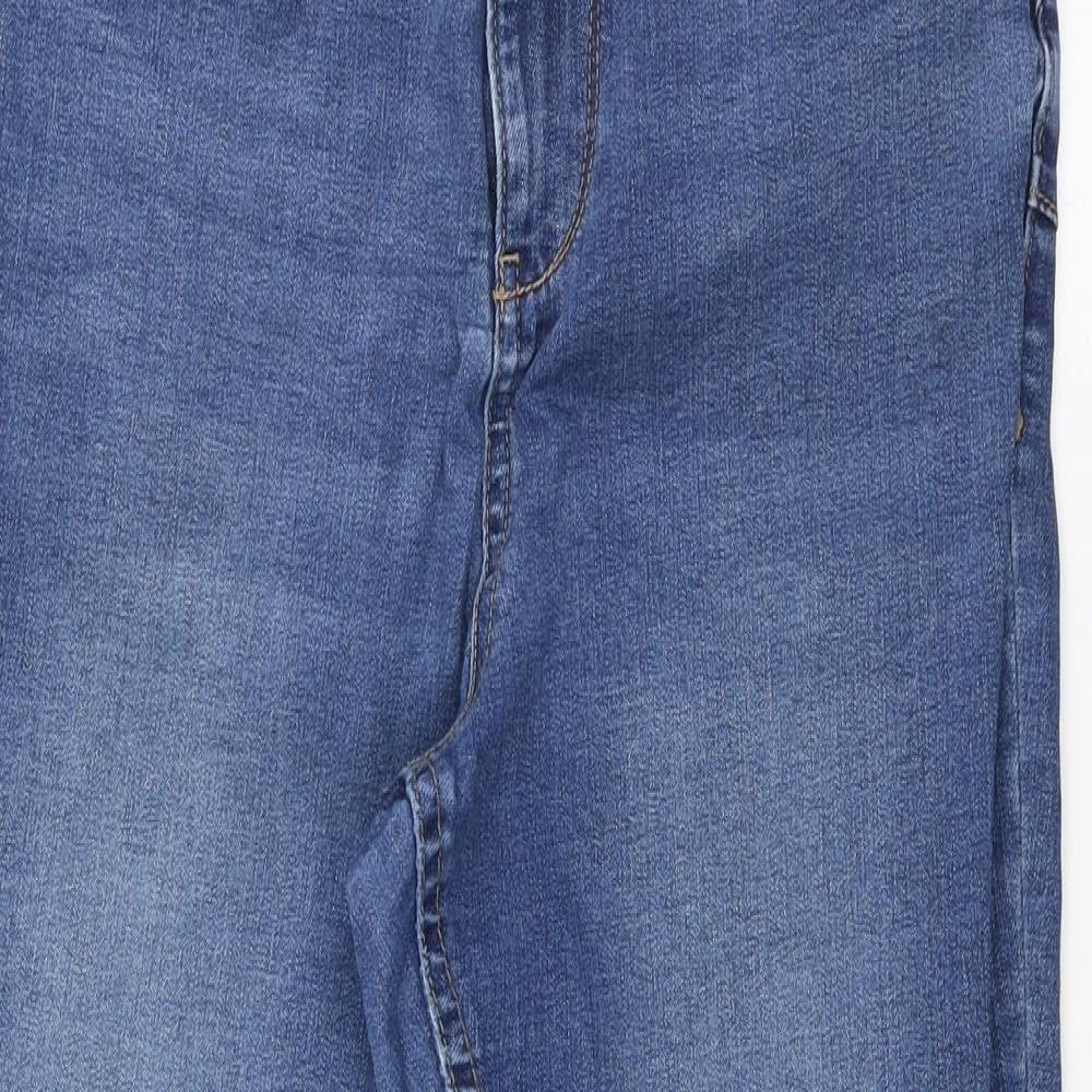New Look Womens Blue Cotton Skinny Jeans Size L L25 in Regular