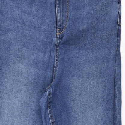 New Look Womens Blue Cotton Skinny Jeans Size L L25 in Regular