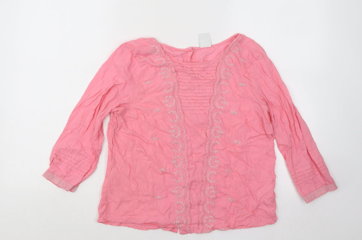 Womens UK Size XS VERO MODA Pink Basic Button-Up