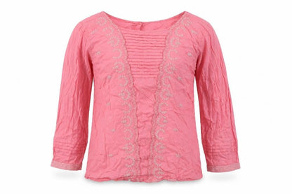 Womens UK Size XS VERO MODA Pink Basic Button-Up