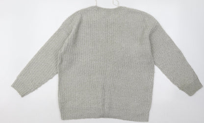 Womens UK Size S New Look Green Pullover Jumper