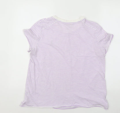 Womens UK Size L espirit Purple Basic T-Shirt