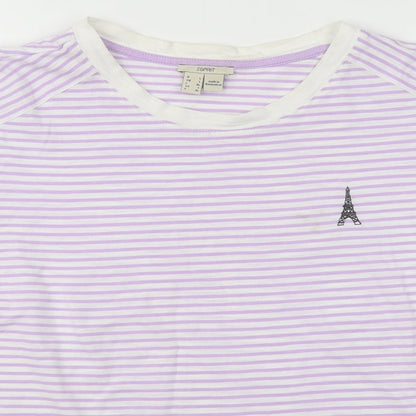 Womens UK Size L espirit Purple Basic T-Shirt