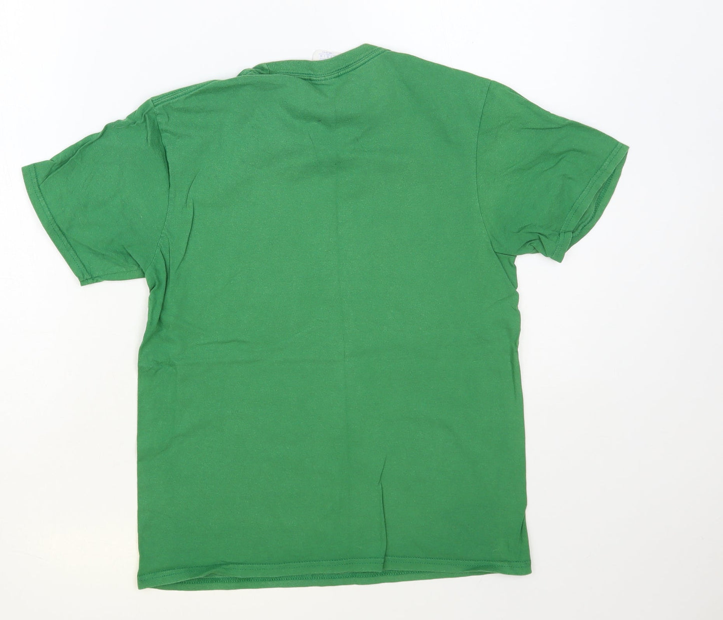 Port & Company Boys Green Cotton Pullover T-Shirt Size 11-12 Years Crew Neck Pullover - Leprechaun