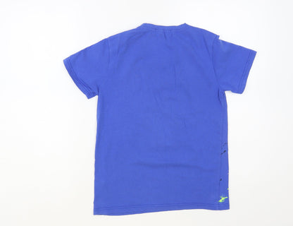 Bimbo Style Boys Blue Cotton Pullover T-Shirt Size 12 Years Crew Neck Pullover - Money