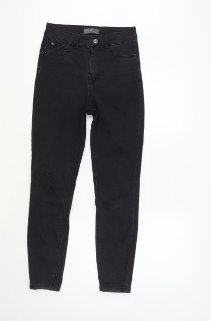 Denim Co. Womens Black Cotton Skinny Jeans Size 10 L30 in Regular Button