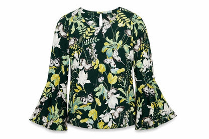 Womens UK Size S Jaune Rouge Green Basic Blouse