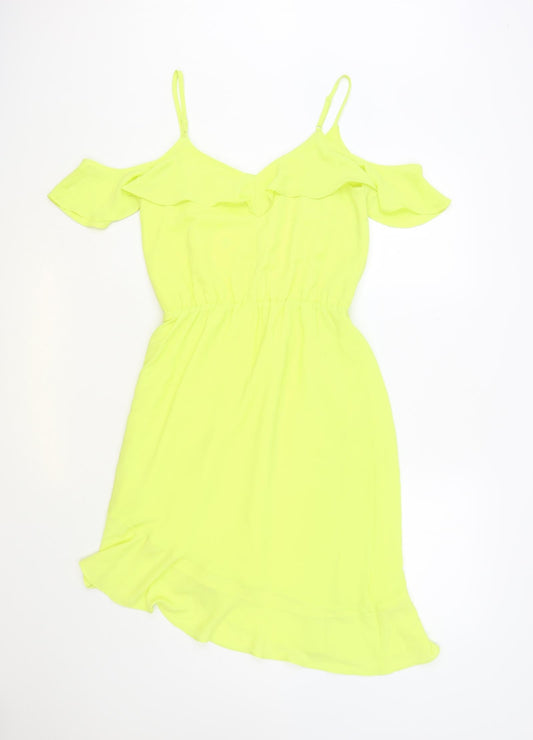 Oasis Womens Green Polyester A-Line Size 8 V-Neck Pullover