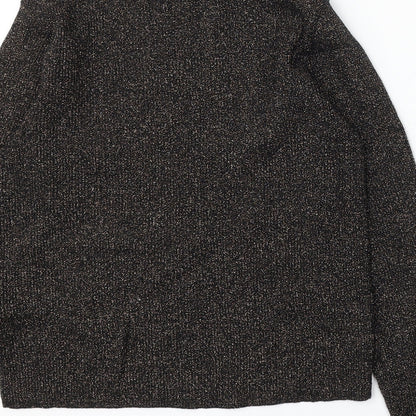 Primark Womens Black Mock Neck Viscose Pullover Jumper Size 14
