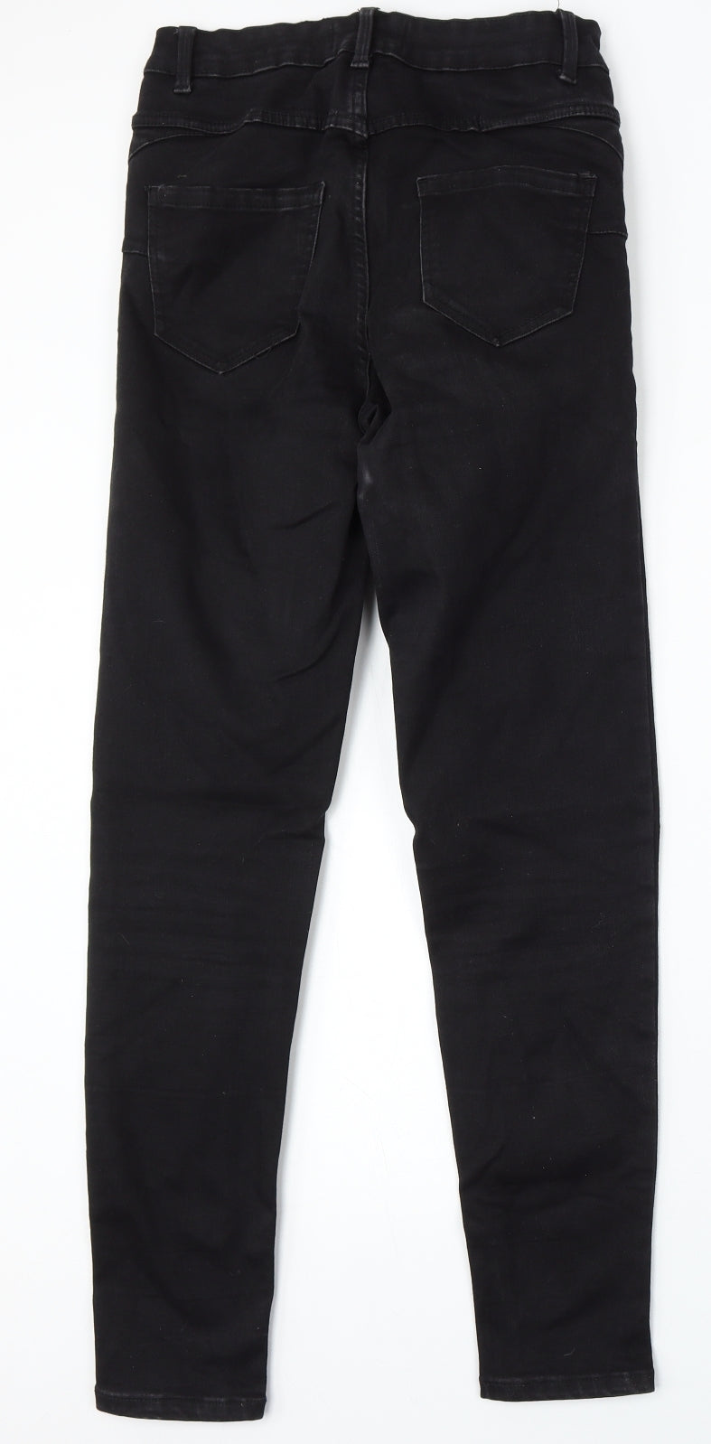 New Look Womens Black Cotton Skinny Jeans Size 8 L28 in Regular Button