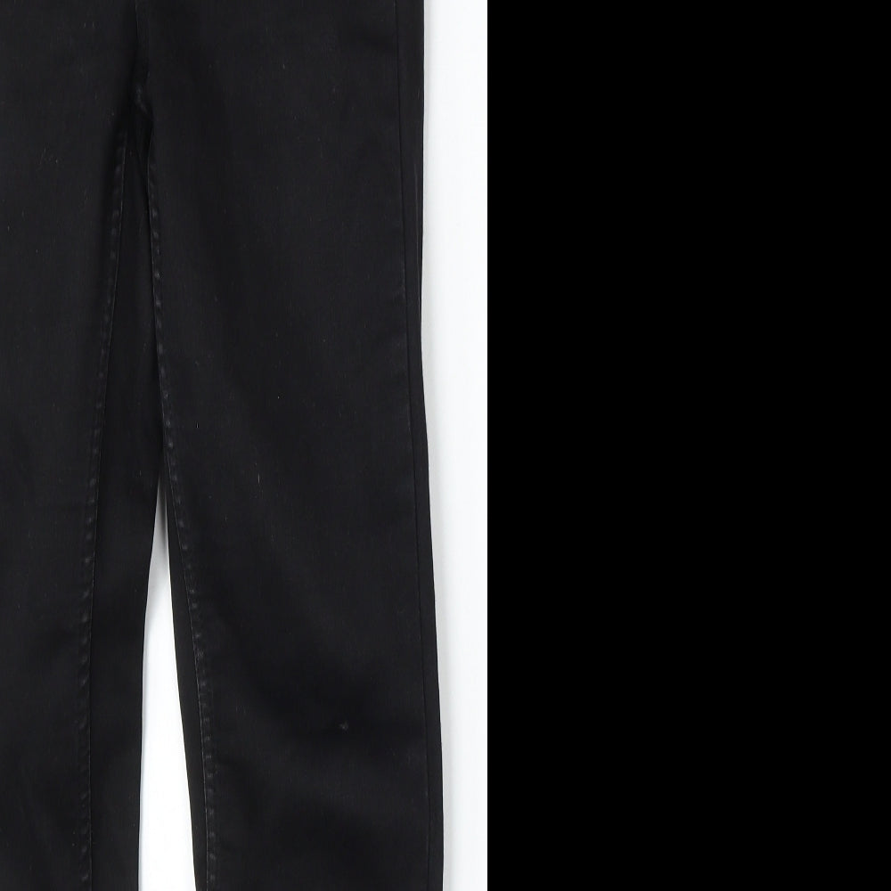 New Look Womens Black Cotton Skinny Jeans Size 8 L28 in Regular Button
