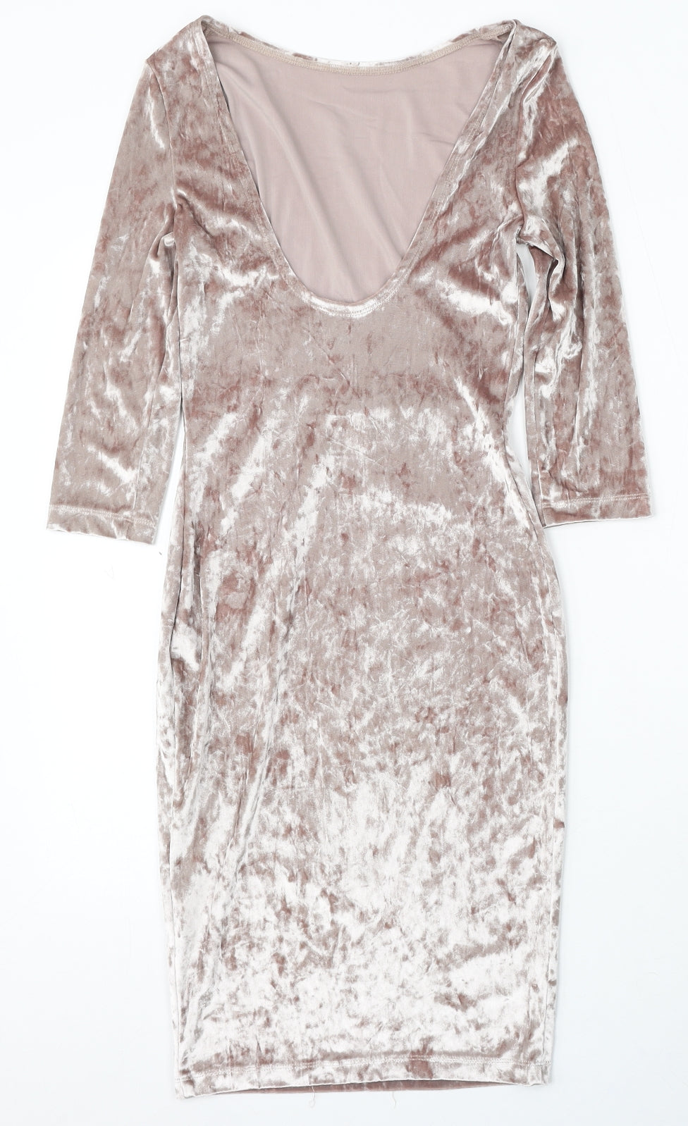 Atmosphere Womens Silver Polyester Bodycon Size 6 Round Neck