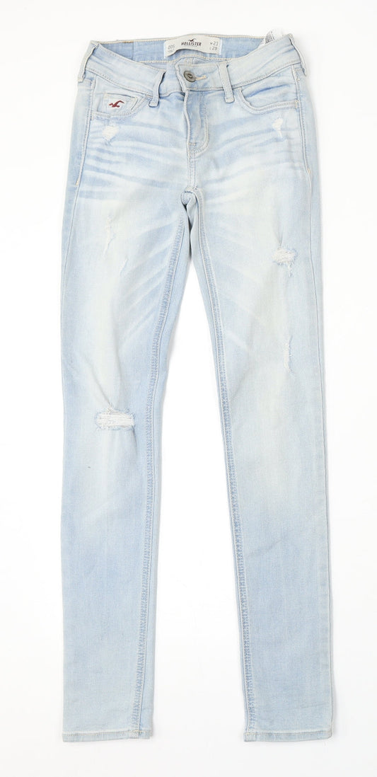 Hollister Womens Blue Cotton Skinny Jeans Size XS L29 in Regular Button