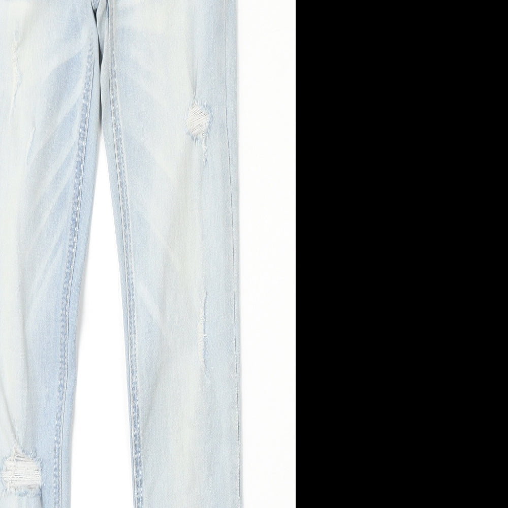 Hollister Womens Blue Cotton Skinny Jeans Size XS L29 in Regular Button