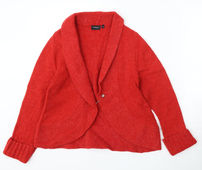 Womens UK Size S Inwear Red Cardigan Jumper