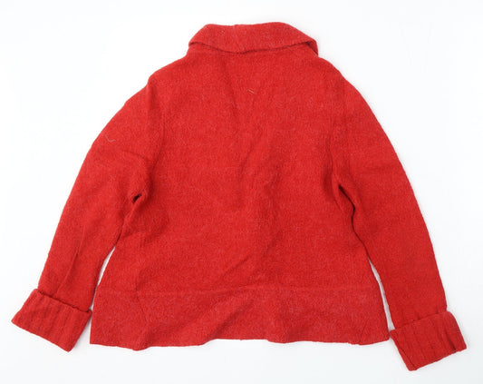Womens UK Size S Inwear Red Cardigan Jumper