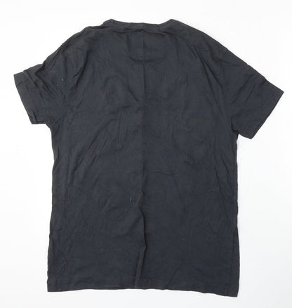 Urban Spirit Mens Grey Cotton T-Shirt Size M Round Neck - Who's the daddy