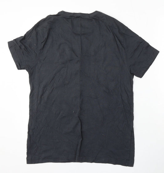 Urban Spirit Mens Grey Cotton T-Shirt Size M Round Neck - Who's the daddy