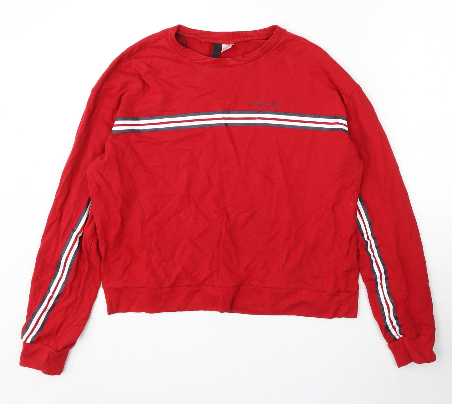 Womens UK Size S Divided by H&M Red Pullover Sweatshirt