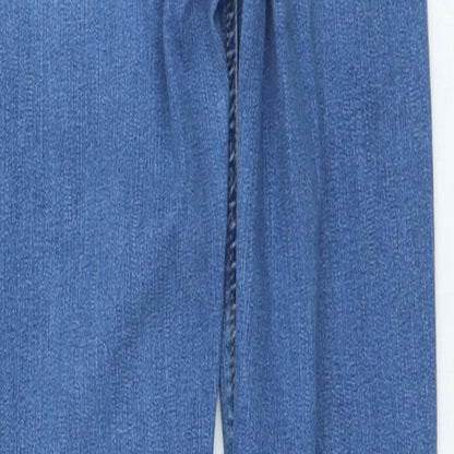 Topshop Womens Blue Cotton Skinny Jeans Size 26 in L26 in Regular Zip