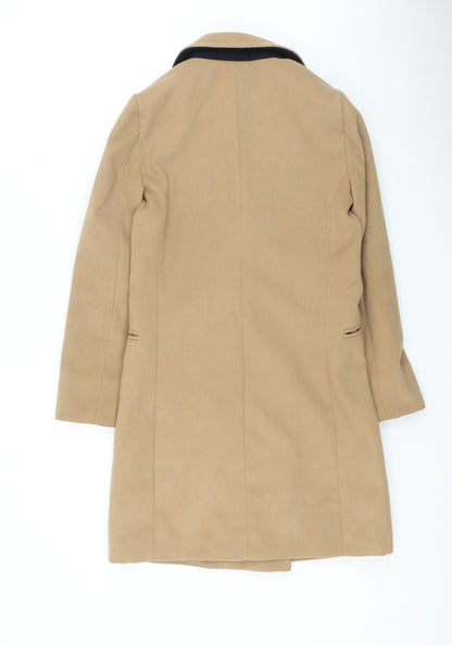 Womens UK Size 4 Topshop Brown Overcoat