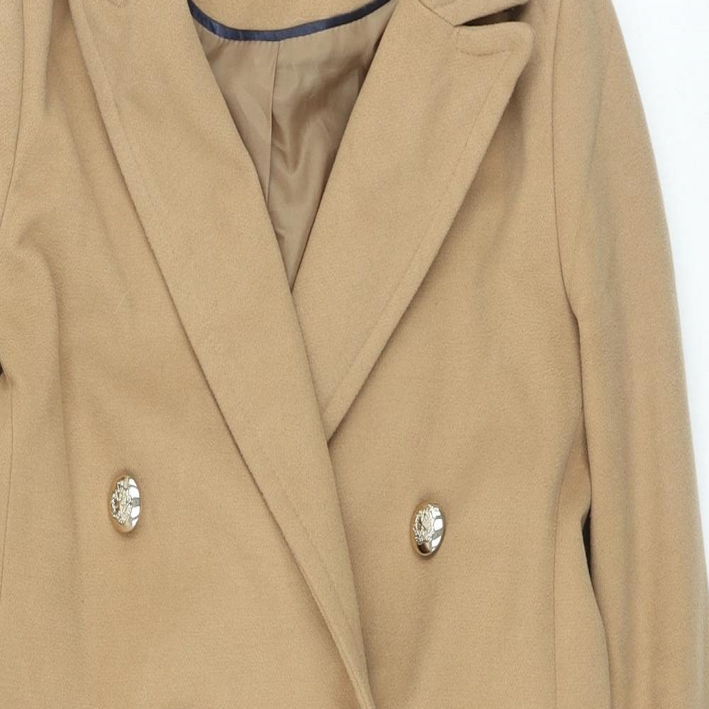 Womens UK Size 4 Topshop Brown Overcoat