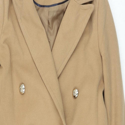 Womens UK Size 4 Topshop Brown Overcoat