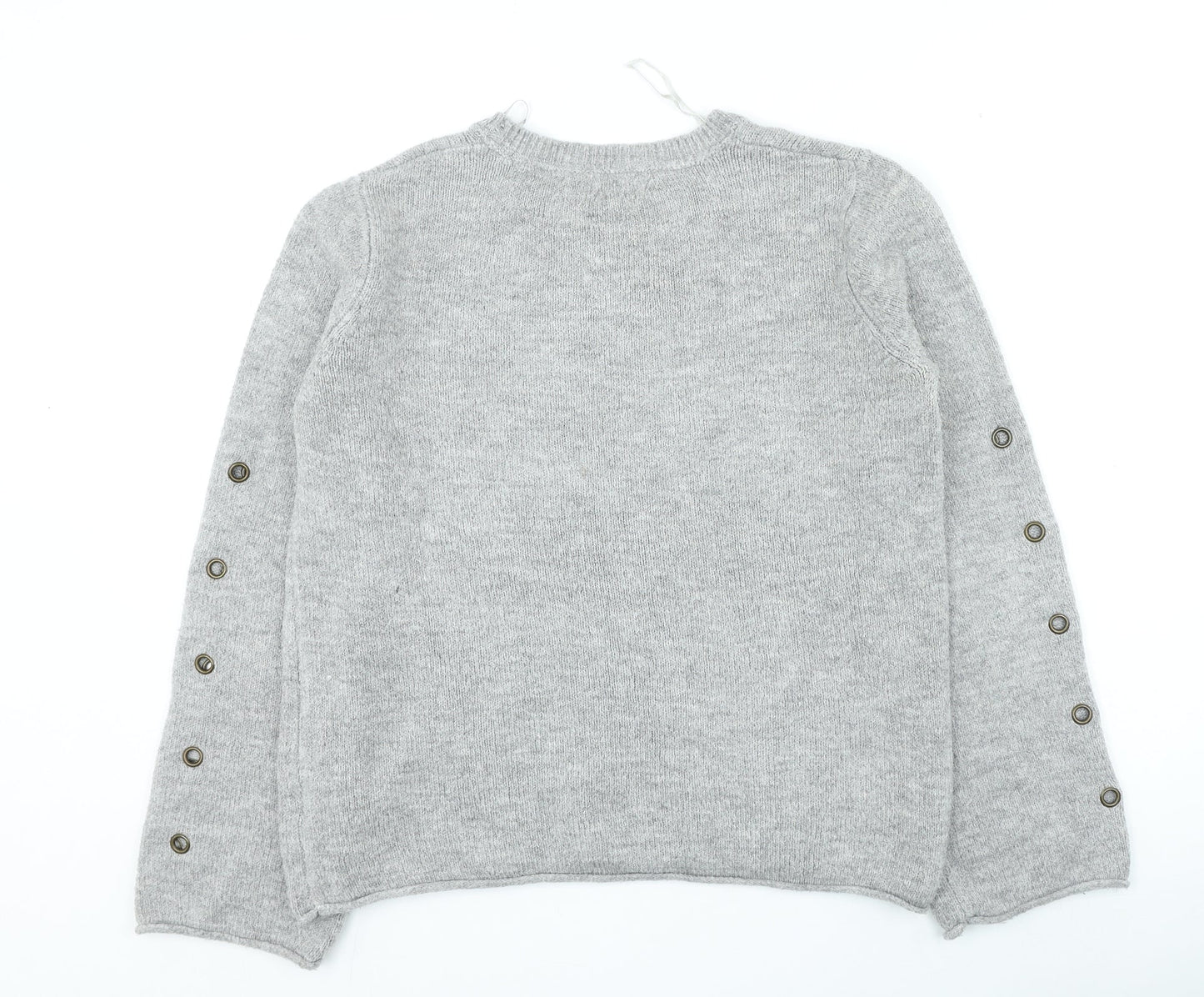 Womens UK Size M Papaya Grey Pullover Jumper