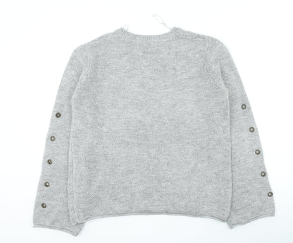 Womens UK Size M Papaya Grey Pullover Jumper