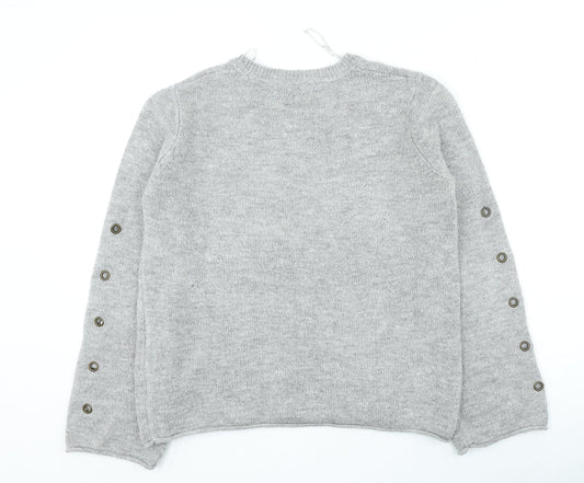 Womens UK Size M Papaya Grey Pullover Jumper