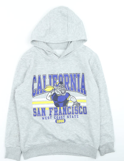 Dunnes Stores Boys Grey Cotton Pullover Hoodie Size 10-11 Years Pullover - California