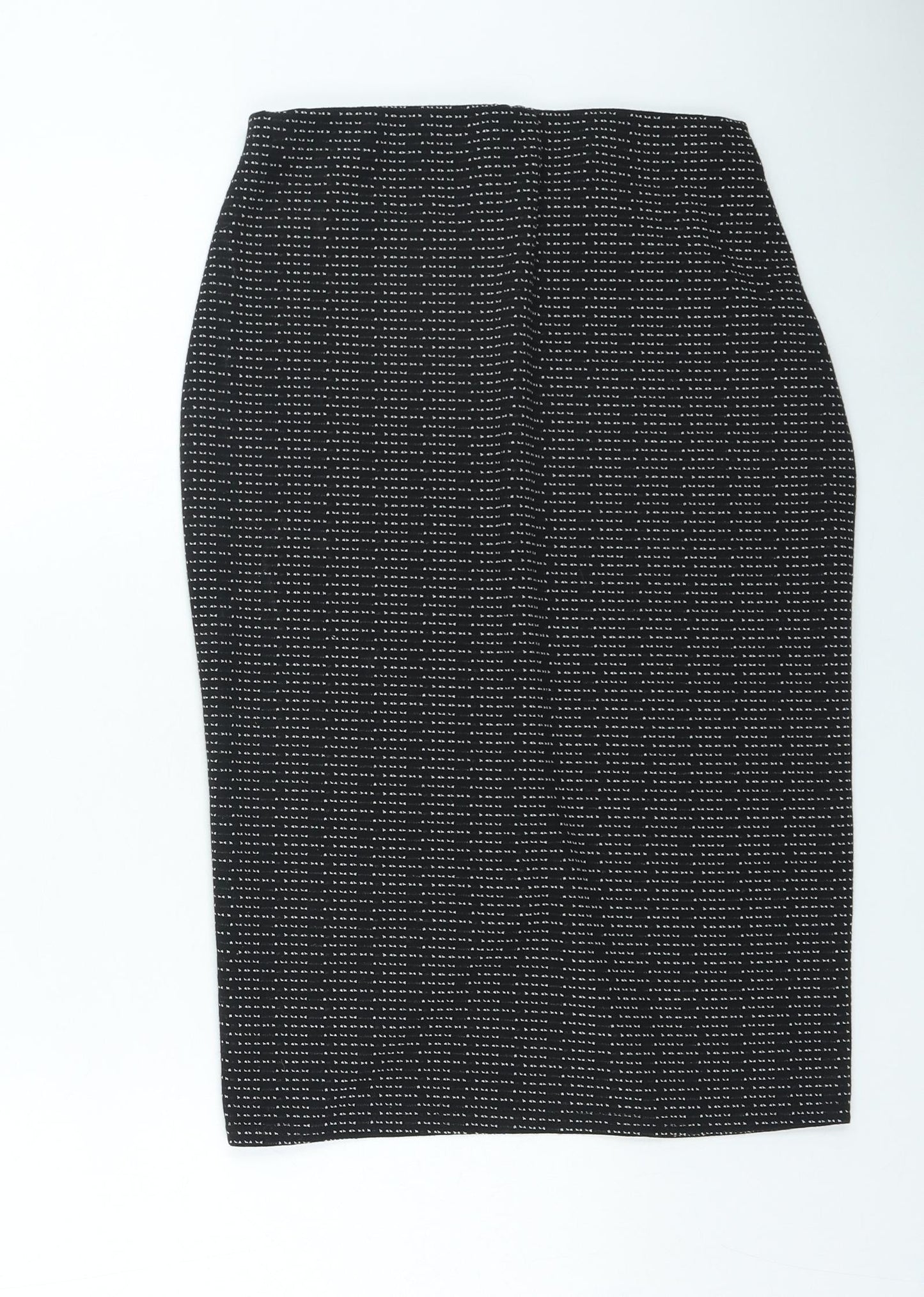 Papaya Womens Black Geometric Polyester Straight & Pencil Skirt Size 8