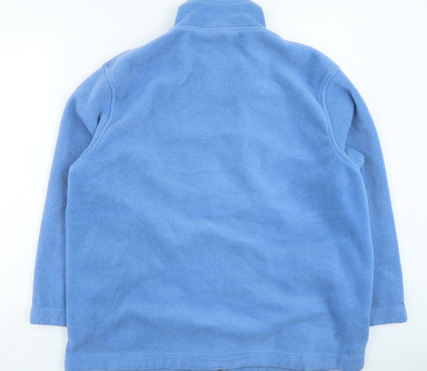 Classics Womens Blue High Neck Polyester Full Zip Jumper Size L