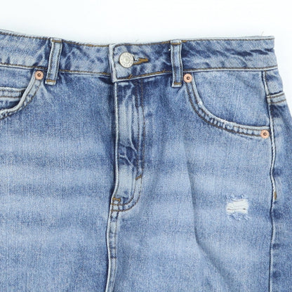 Womens UK Size 6 Topshop Mini Denim Skirt
