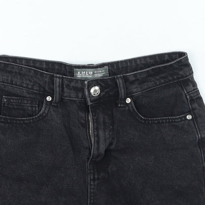 Denim & Co. Womens Grey Cotton Hot Pants Shorts Size 6 L3 in Regular Zip